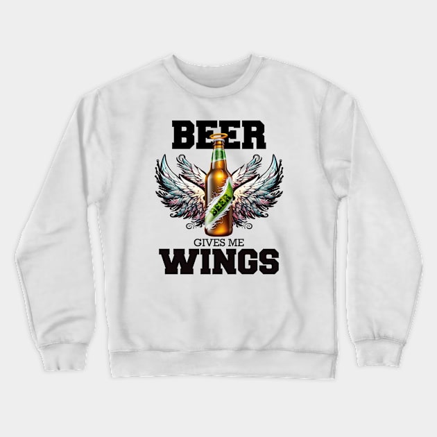 Beer give me Wings Version 1 wing Crewneck Sweatshirt by i2studio